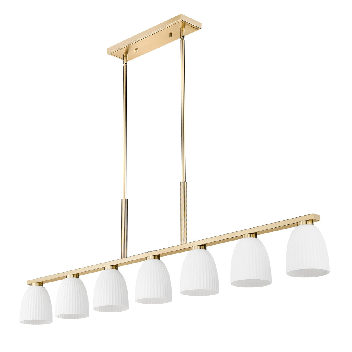 Naya 7 Light Linear Chandelier Modern Gold