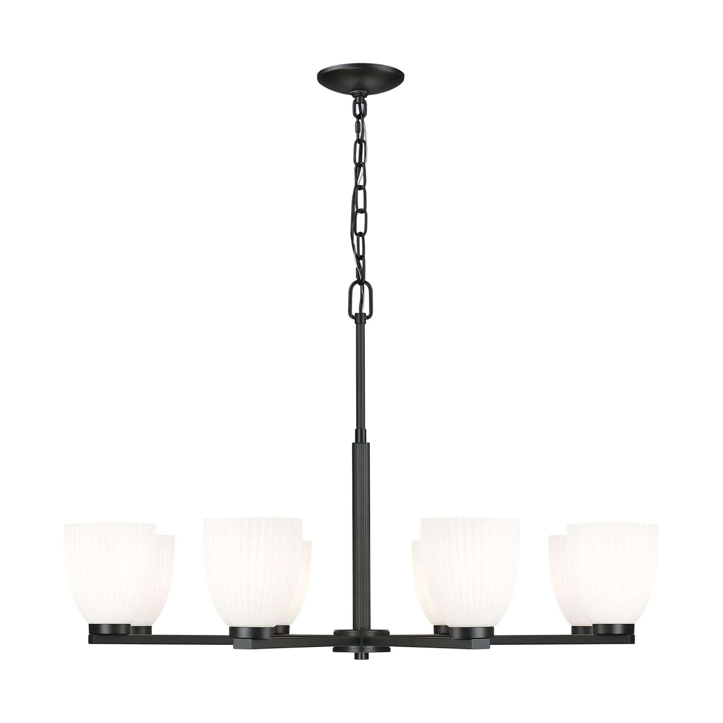 Naya 8 Light Chandelier Matte Black