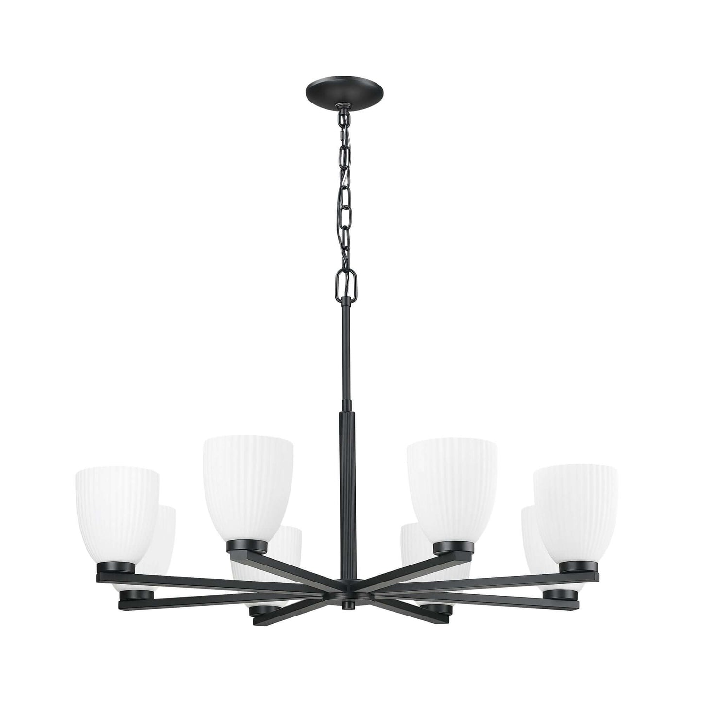 Naya 8 Light Chandelier Matte Black