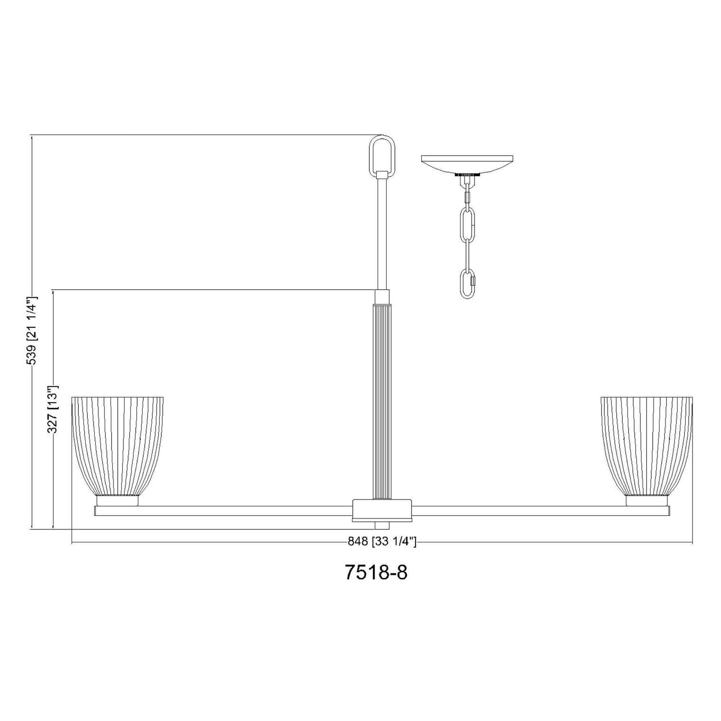 Naya 8 Light Chandelier Matte Black