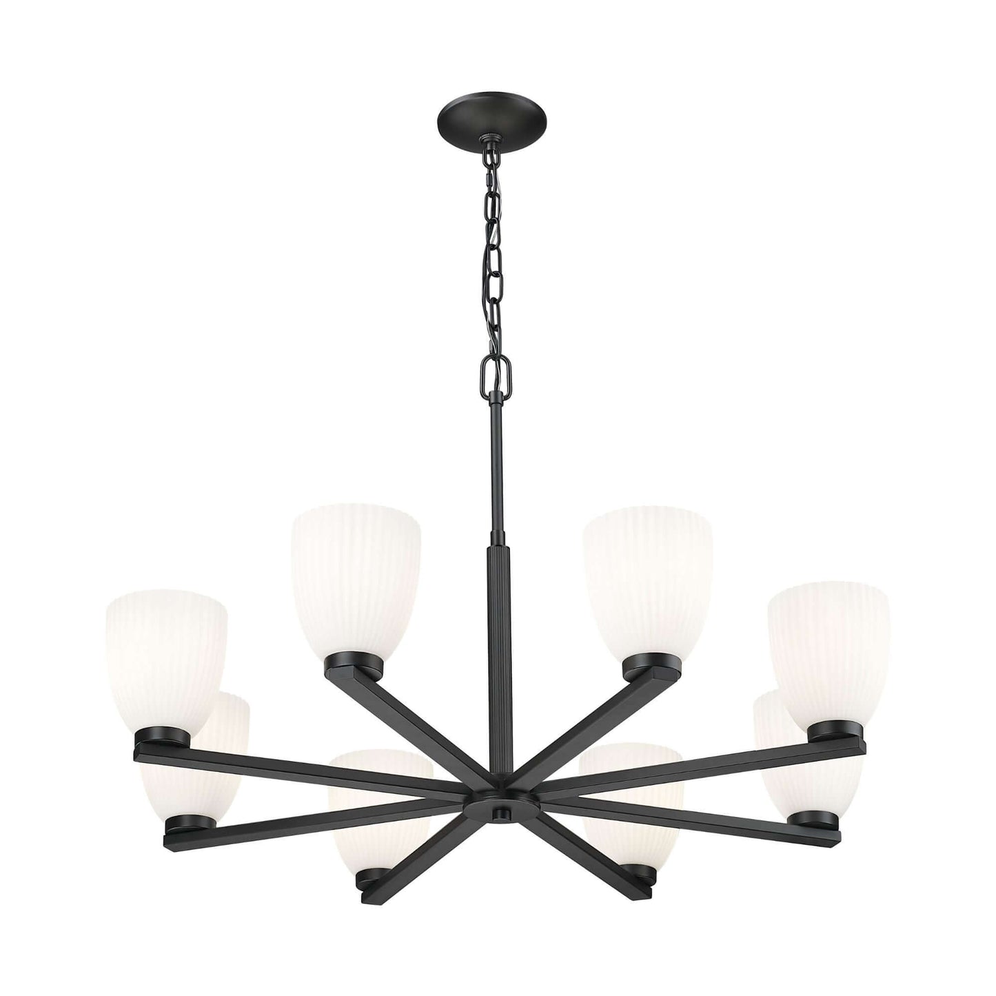 Naya 8 Light Chandelier Matte Black