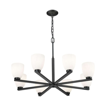 Naya 8 Light Chandelier Matte Black