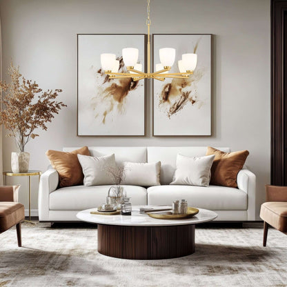Naya 8 Light Chandelier Modern Gold