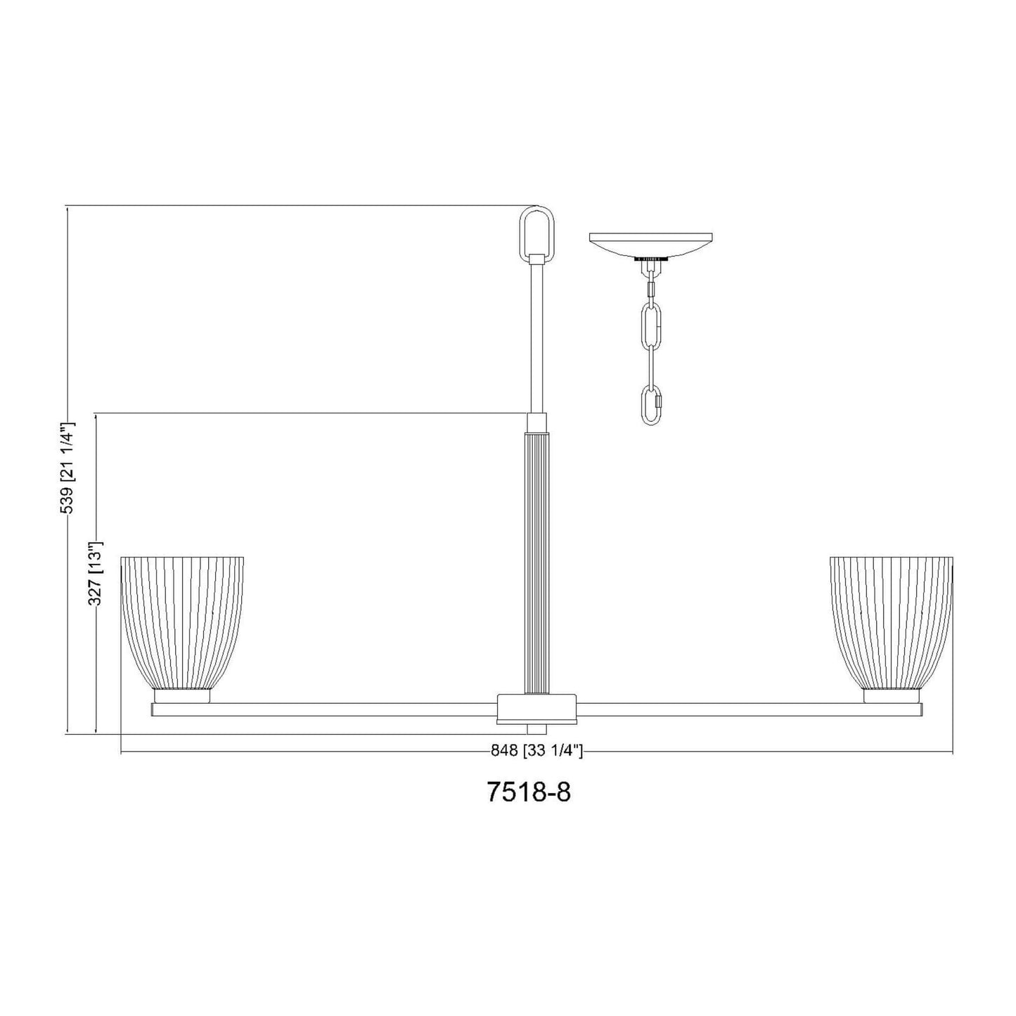Naya 8 Light Chandelier Modern Gold