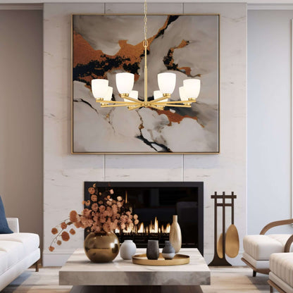 Naya 8 Light Chandelier Modern Gold