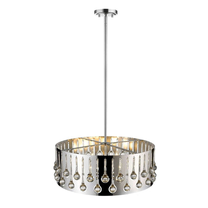 Oberon 6 Light Chandelier Chrome