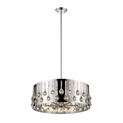Oberon 6 Light Chandelier Chrome