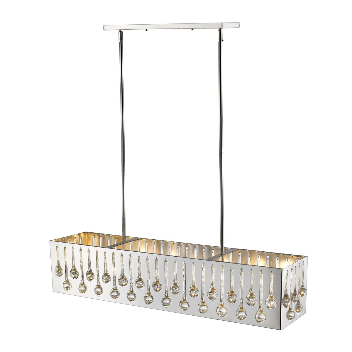 Oberon 7 Light Linear Chandelier Chrome