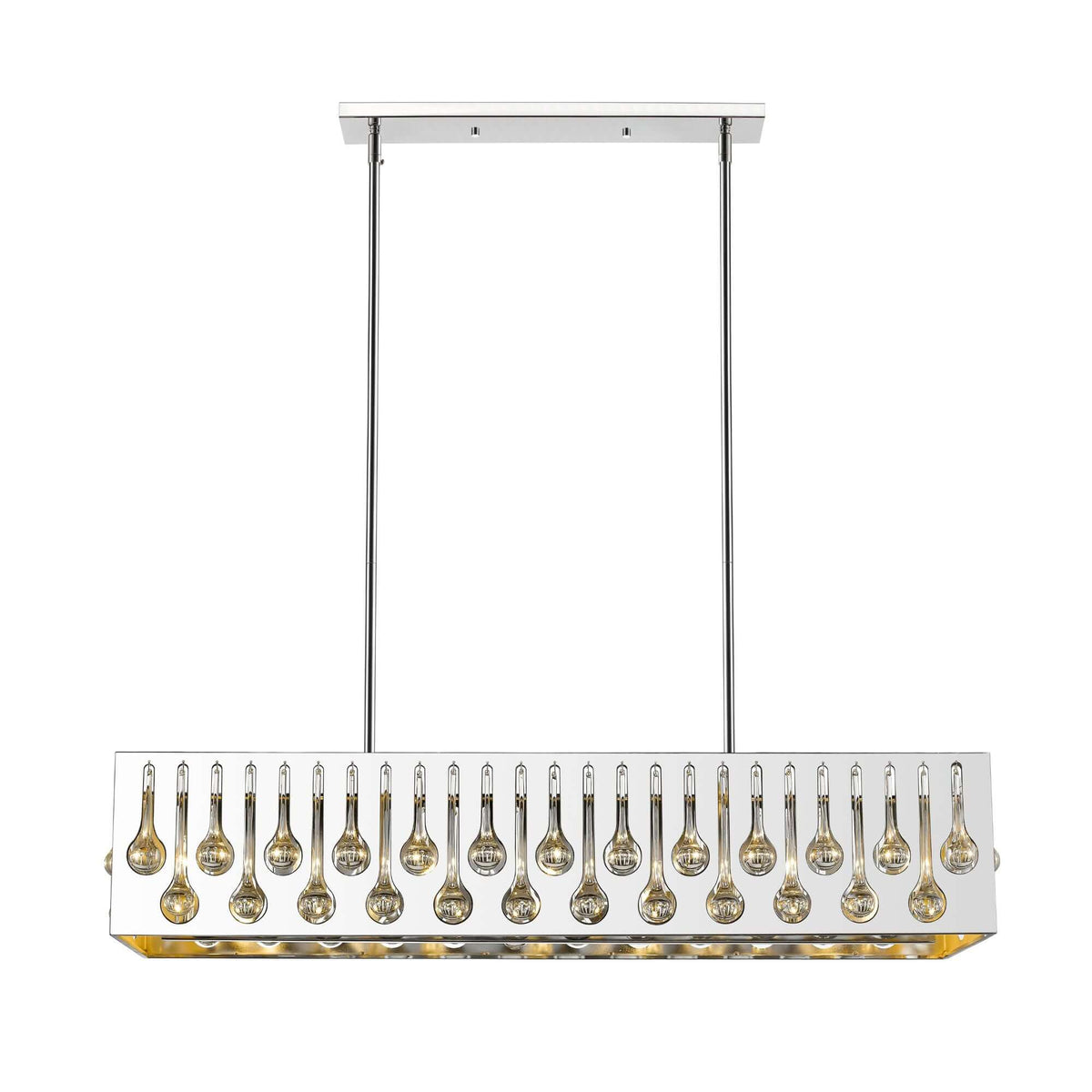 Oberon 7 Light Linear Chandelier Chrome