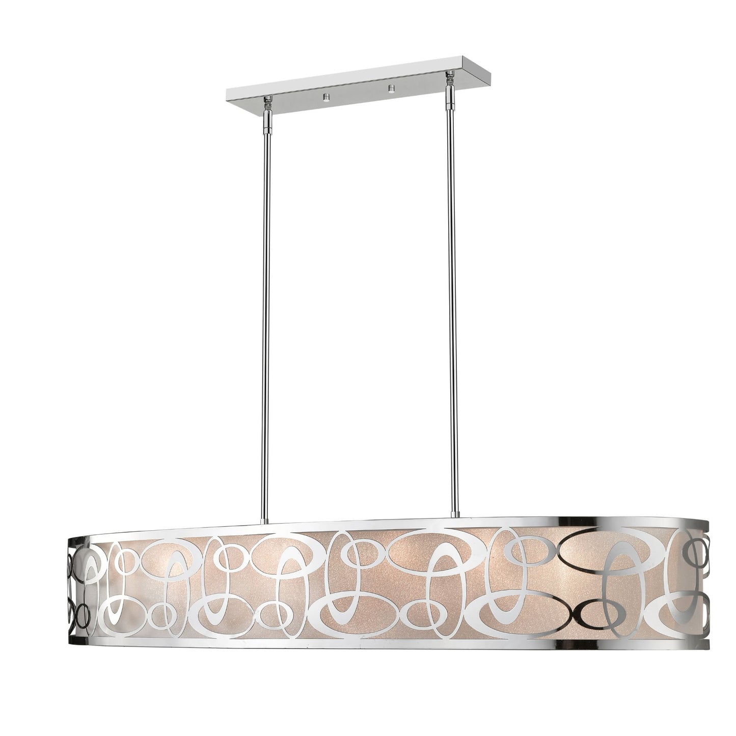 Opal 8 Light Linear Chandelier Chrome