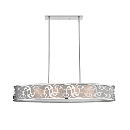 Opal 8 Light Linear Chandelier Chrome