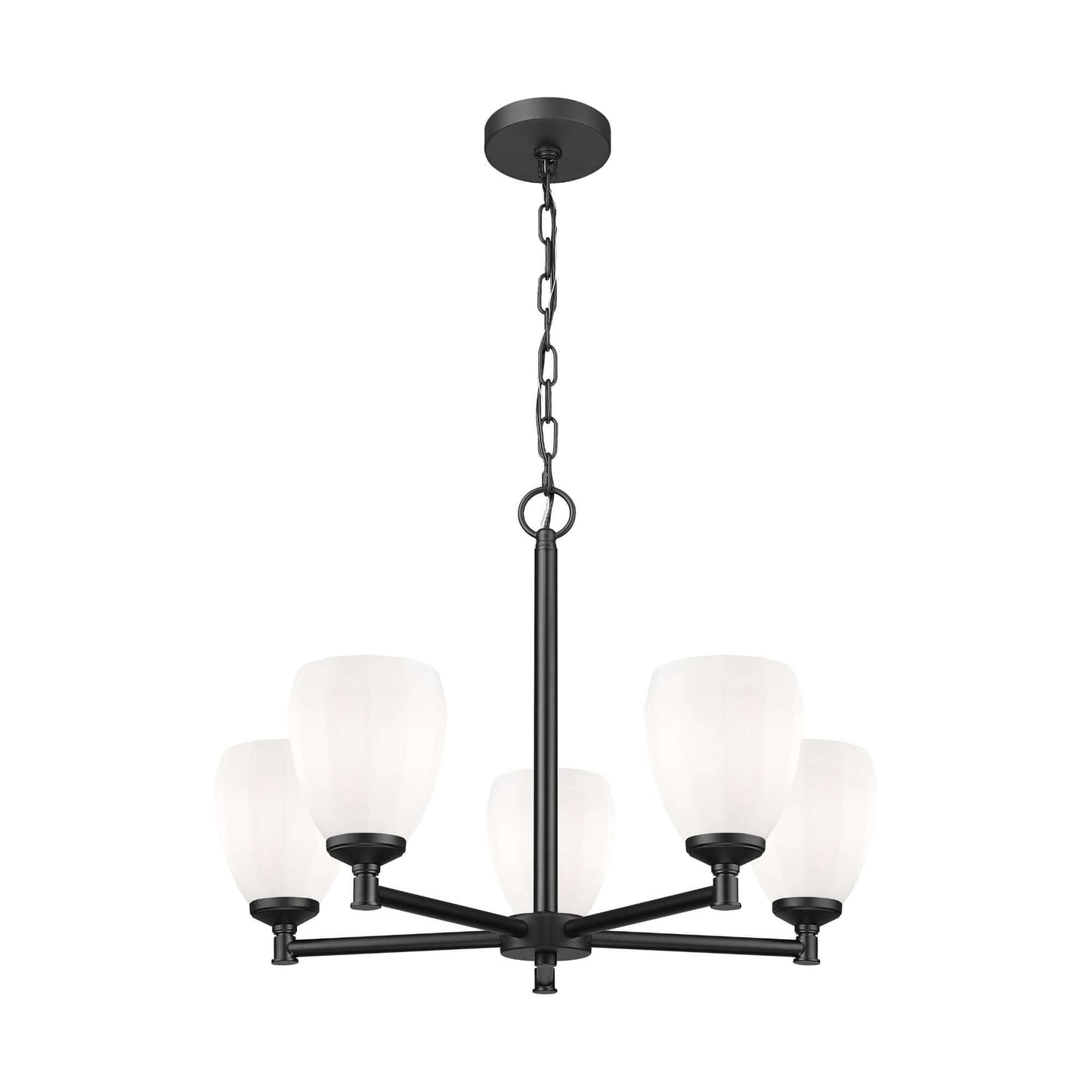 Oren 5 Light Chandelier Matte Black