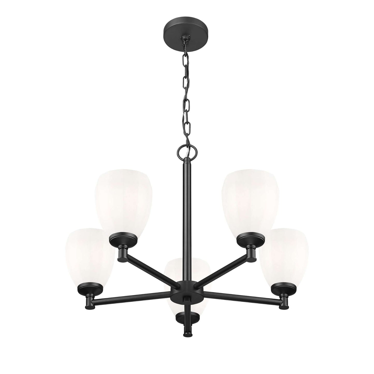 Oren 5 Light Chandelier Matte Black