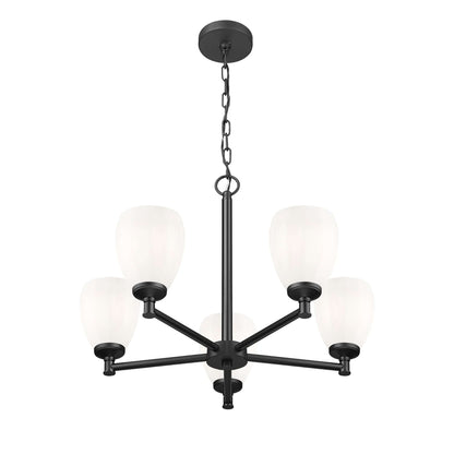 Oren 5 Light Chandelier Matte Black