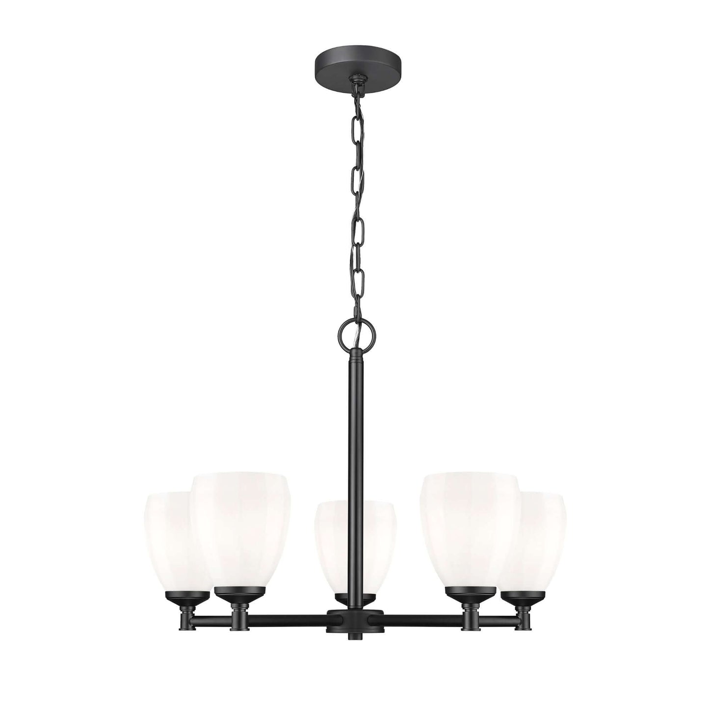 Oren 5 Light Chandelier Matte Black