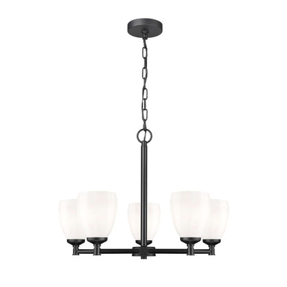 Oren 5 Light Chandelier Matte Black