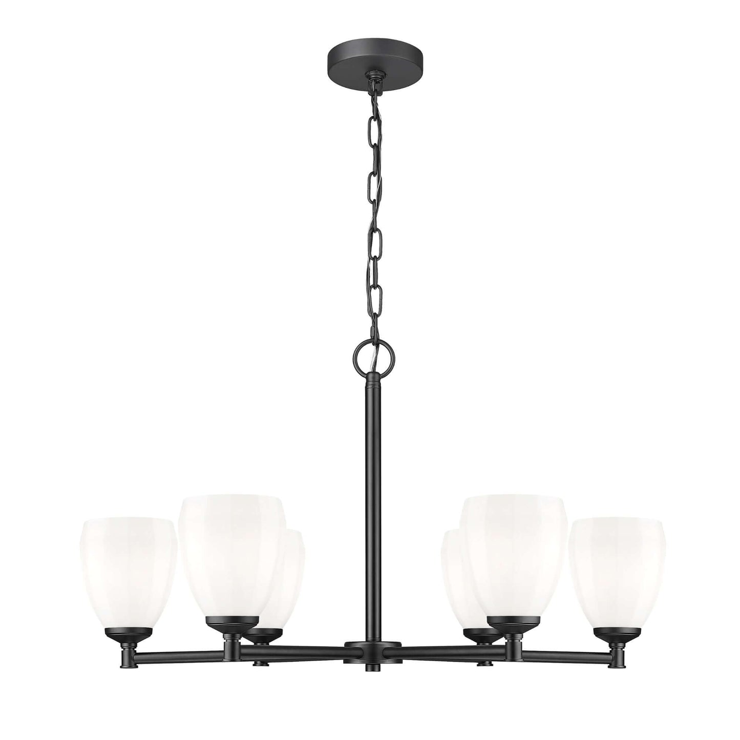 Oren 6 Light Chandelier Matte Black