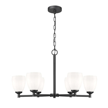 Oren 6 Light Chandelier Matte Black