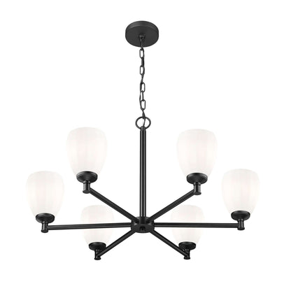 Oren 6 Light Chandelier Matte Black