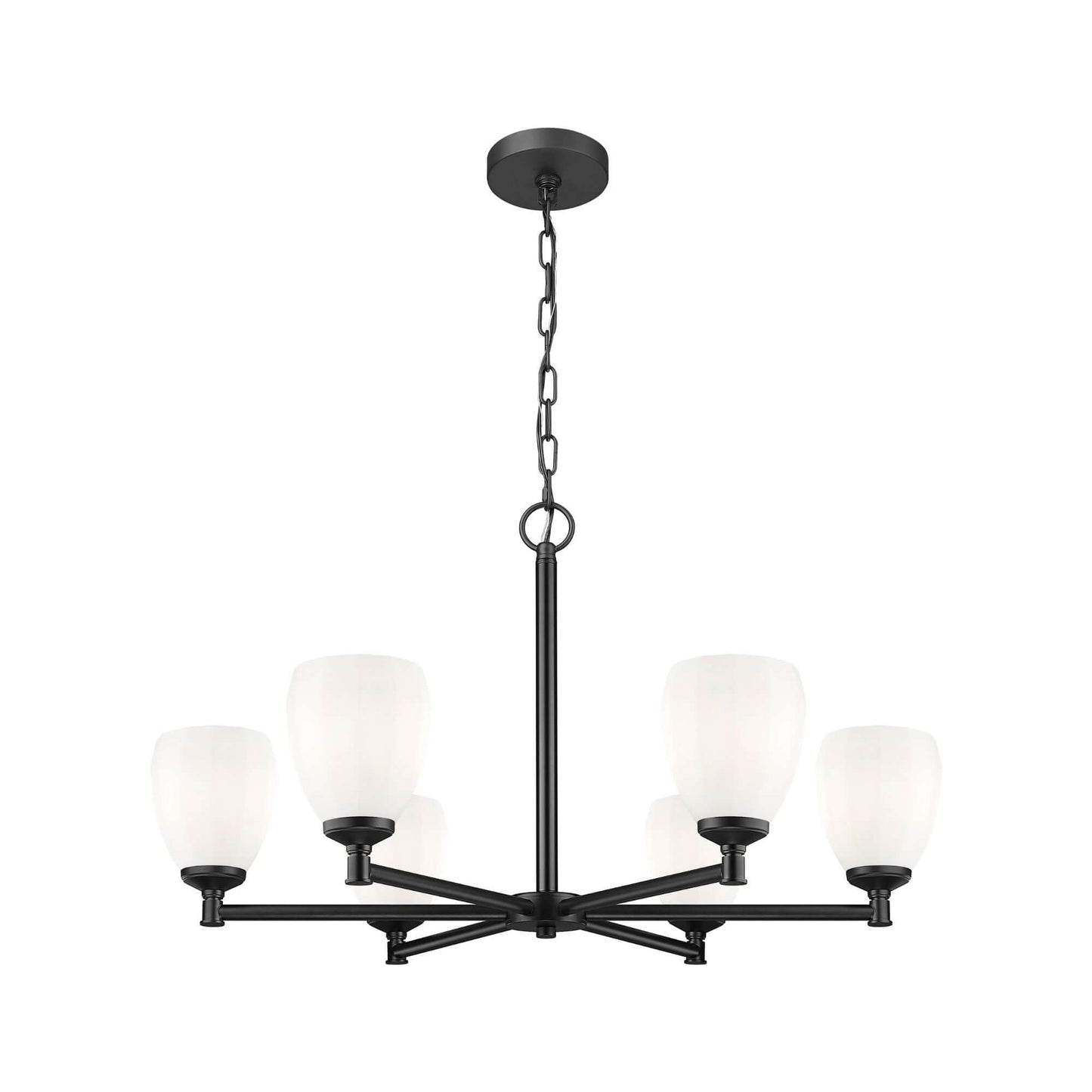 Oren 6 Light Chandelier Matte Black