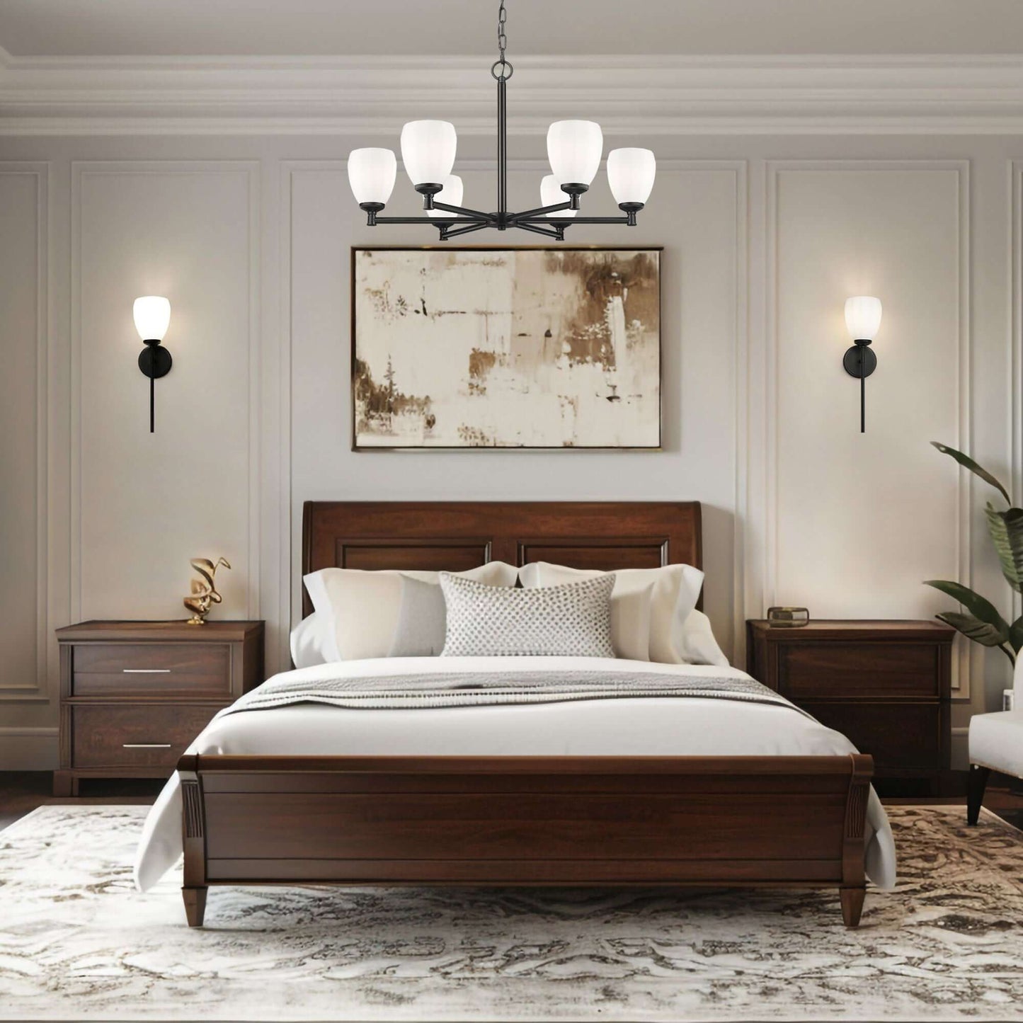 Oren 6 Light Chandelier Matte Black