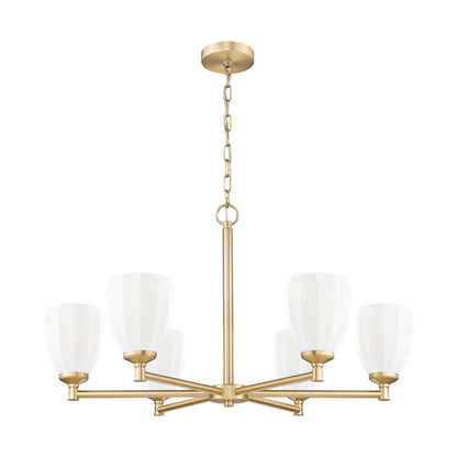 Oren 6 Light Chandelier Modern Gold