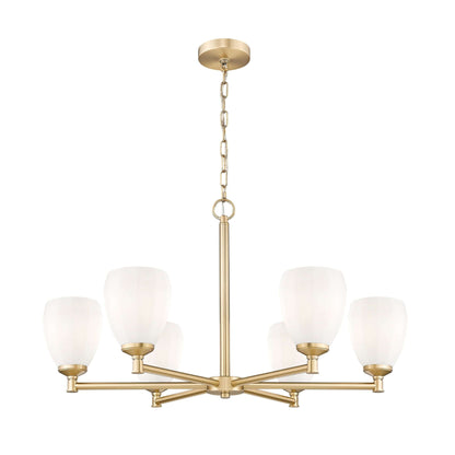 Oren 6 Light Chandelier Modern Gold