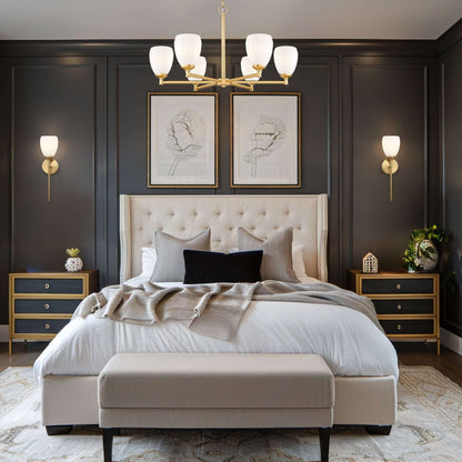 Oren 6 Light Chandelier Modern Gold