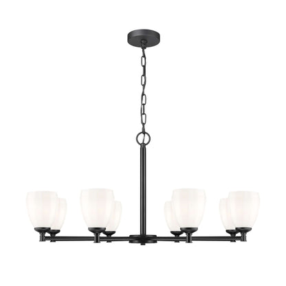 Oren 8 Light Chandelier Matte Black