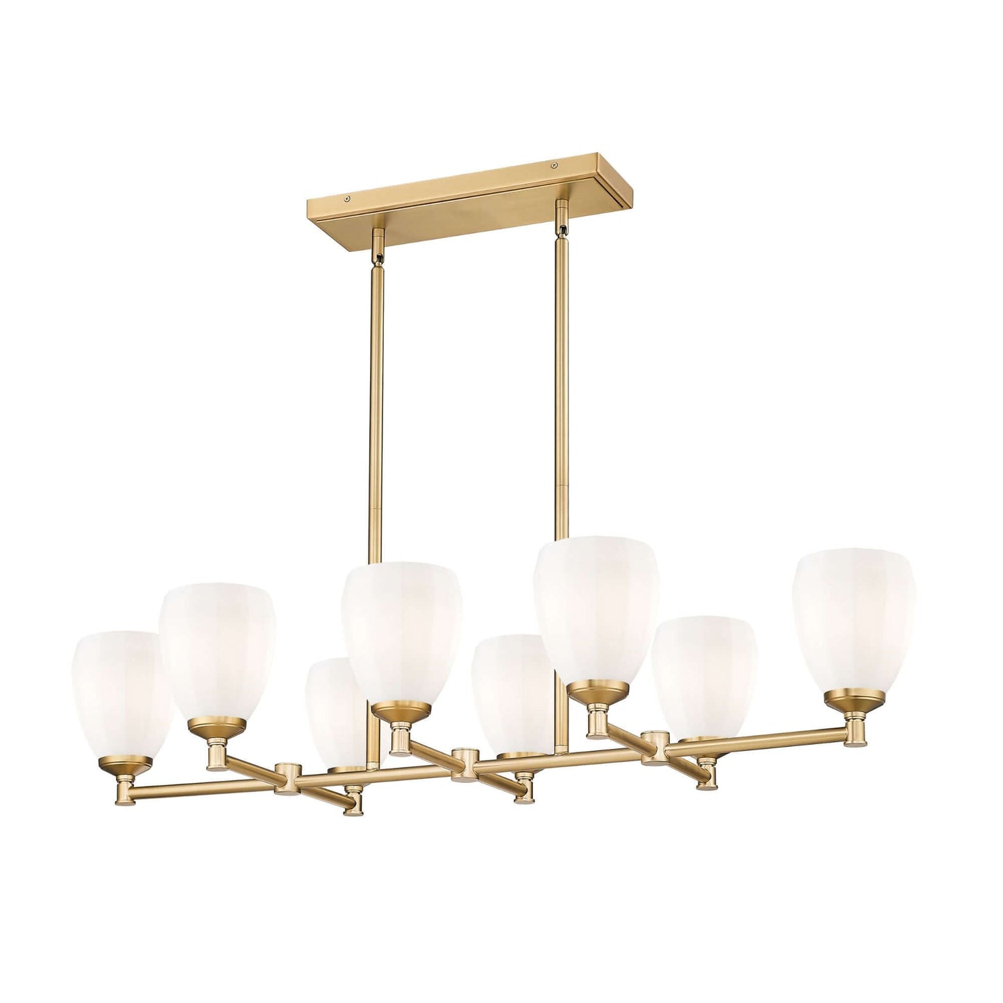 Oren 8 Light Linear Chandelier Modern Gold