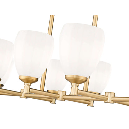 Oren 8 Light Linear Chandelier Modern Gold