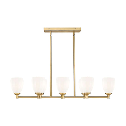 Oren 8 Light Linear Chandelier Modern Gold