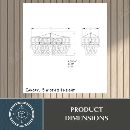 Elsa 5L Linear Chandelier