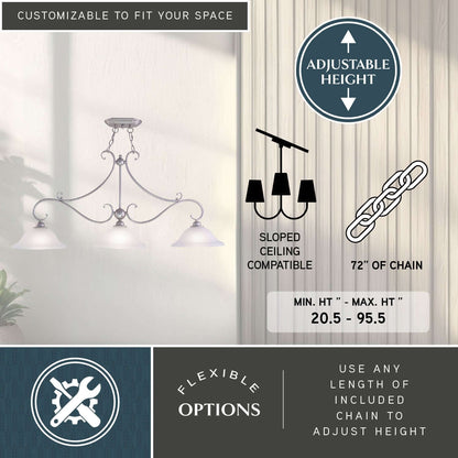 Monrovia 3L Linear Chandelier