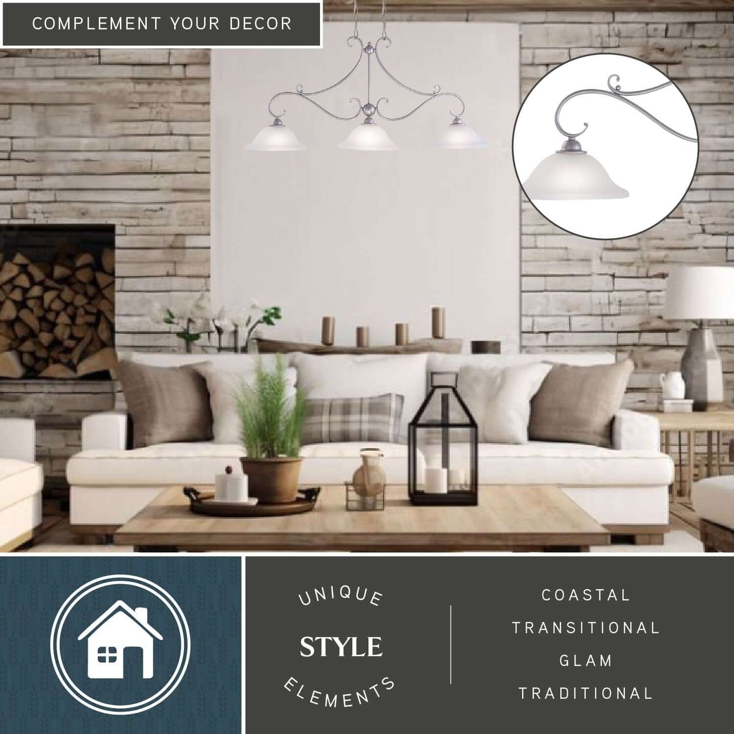 Monrovia 3L Linear Chandelier