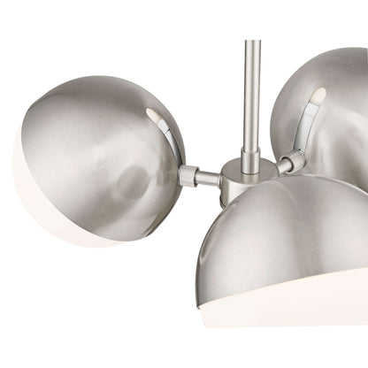 Realm Sphere 3 Light Chandelier Brushed Nickel