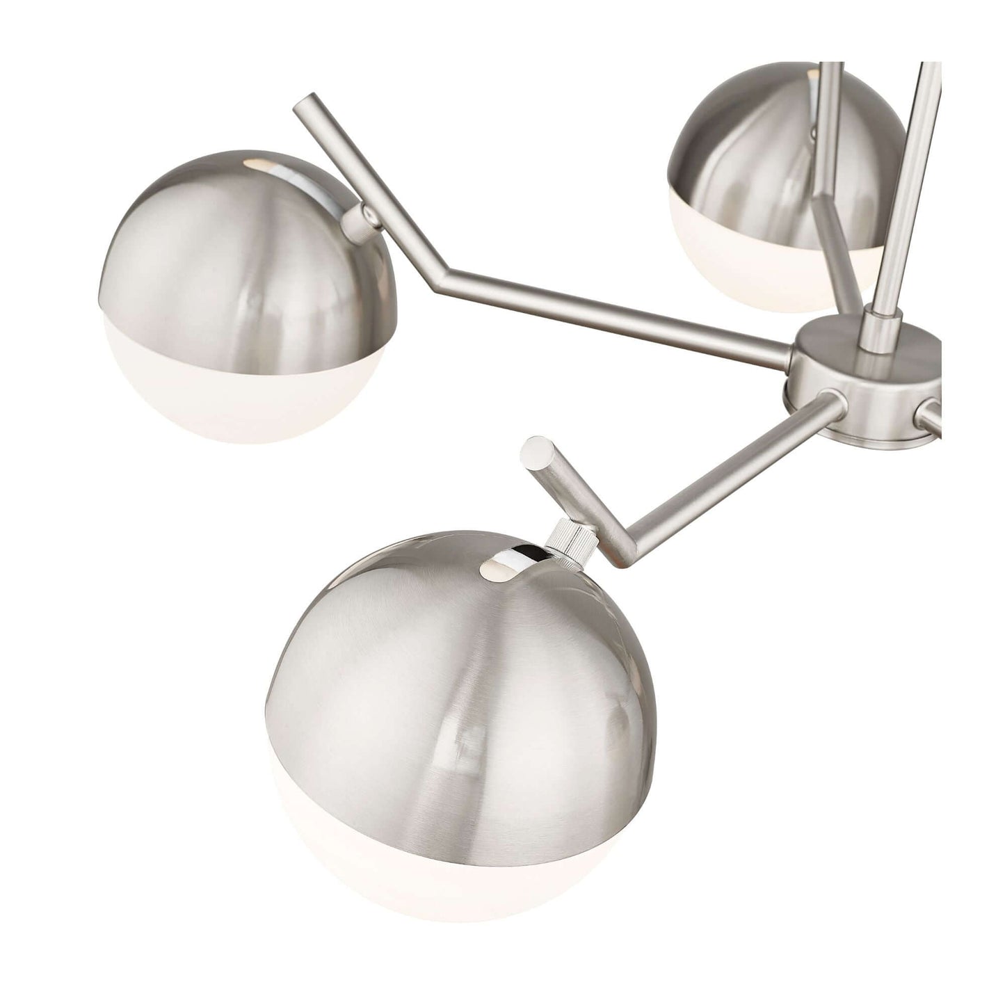 Realm Sphere 5 Light Chandelier Brushed Nickel