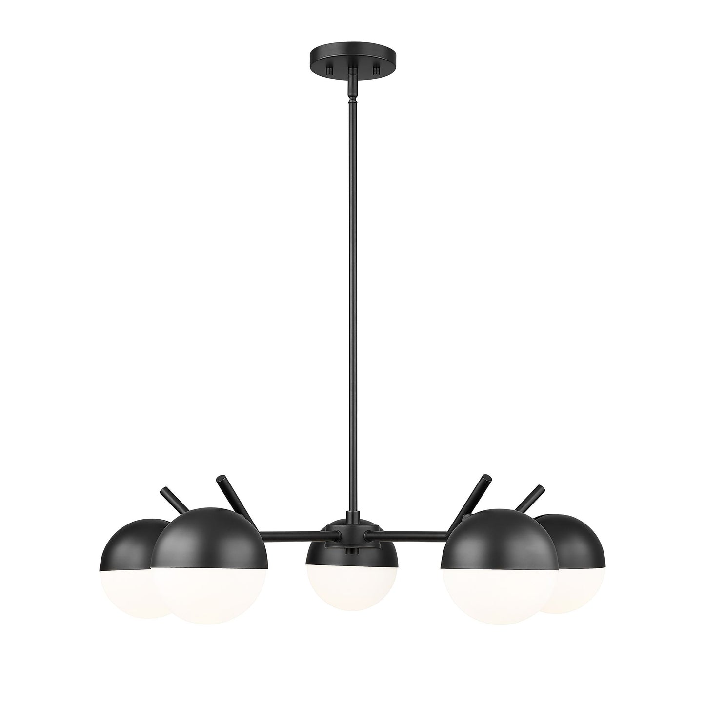 Realm Sphere 5 Light Chandelier Matte Black
