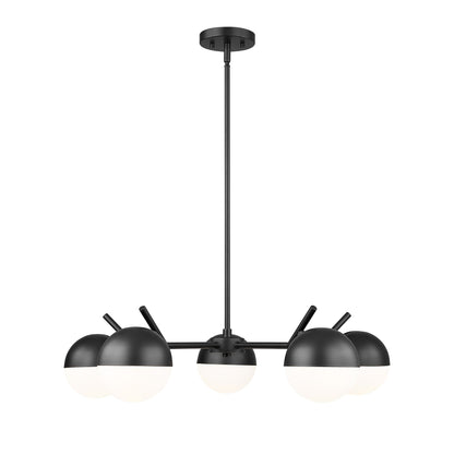 Realm Sphere 5 Light Chandelier Matte Black