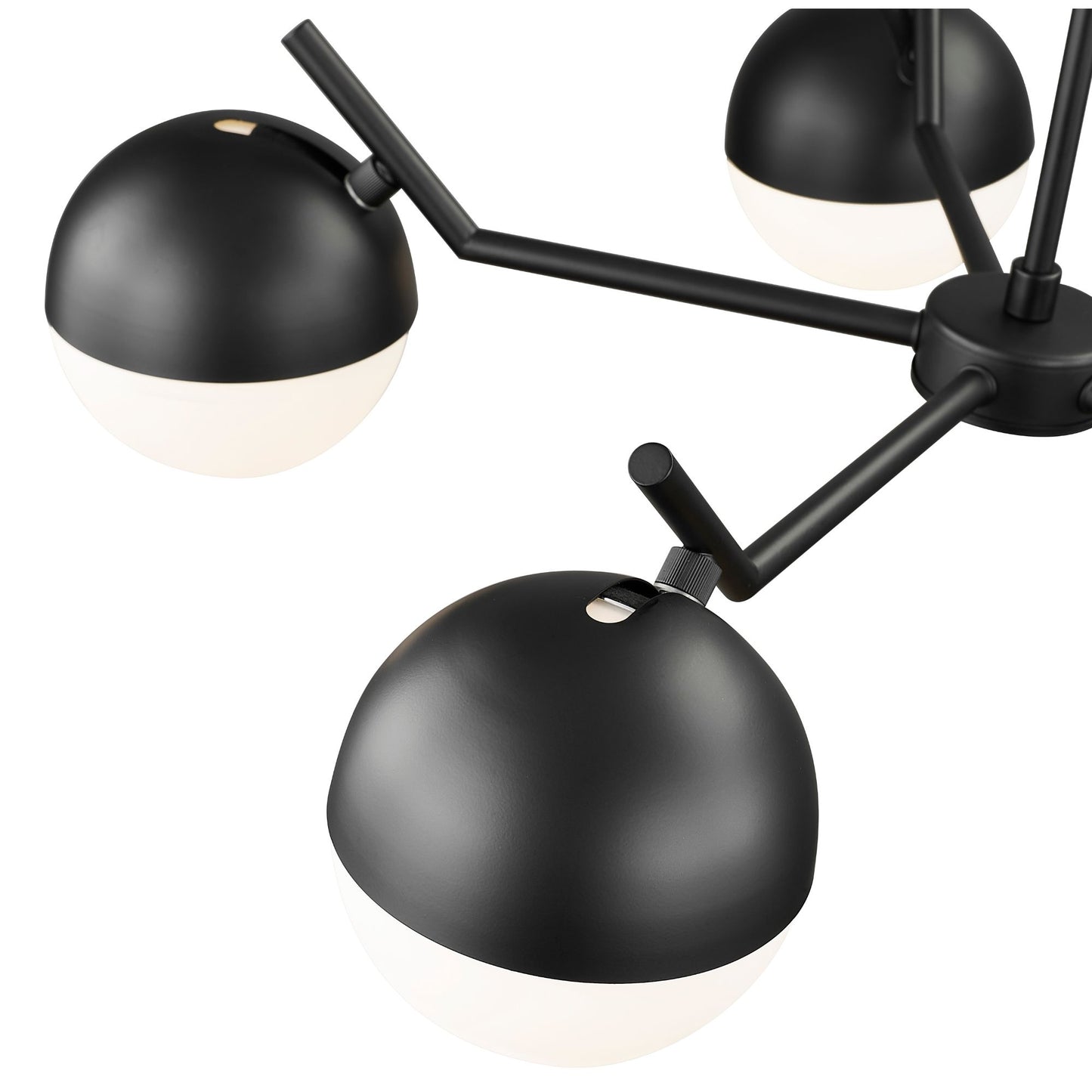 Realm Sphere 5 Light Chandelier Matte Black