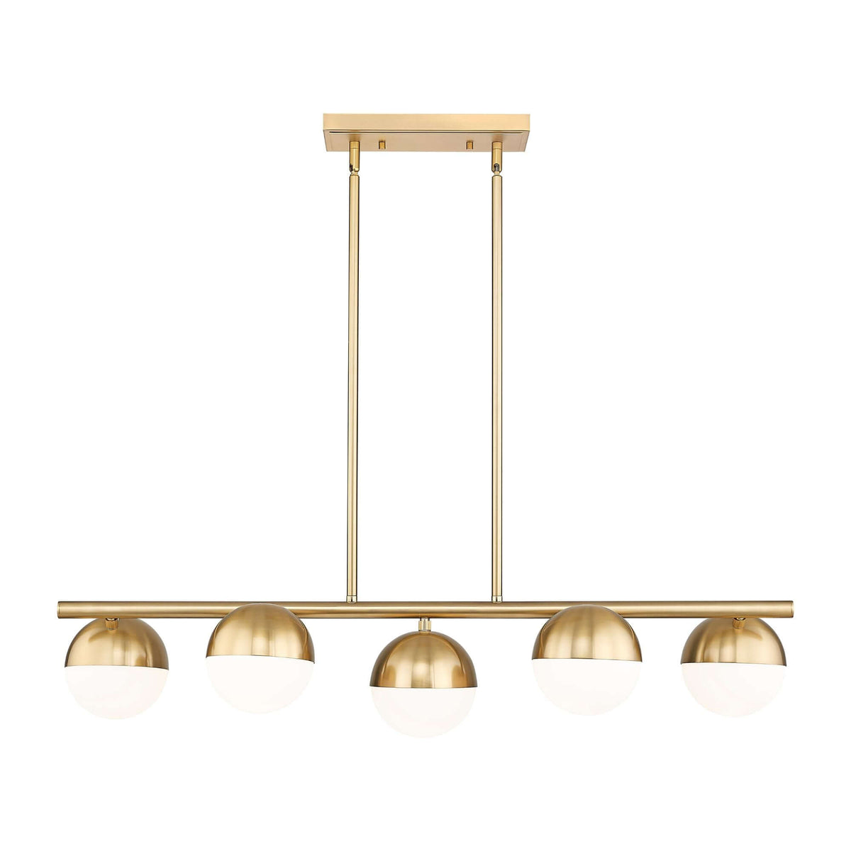 Realm Sphere 5 Light Linear Chandelier Modern Gold