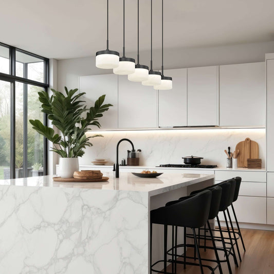 Renaud LED 5 Light Linear Chandelier Matte Black