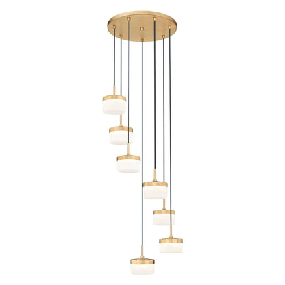 Renaud LED 7 Light Chandelier Modern Gold