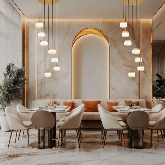 Renaud LED 7 Light Chandelier Modern Gold