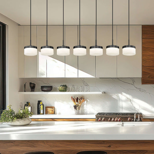 Renaud LED 7 Light Linear Chandelier Matte Black