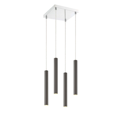 Forest LED 4 Light Chandelier Chrome