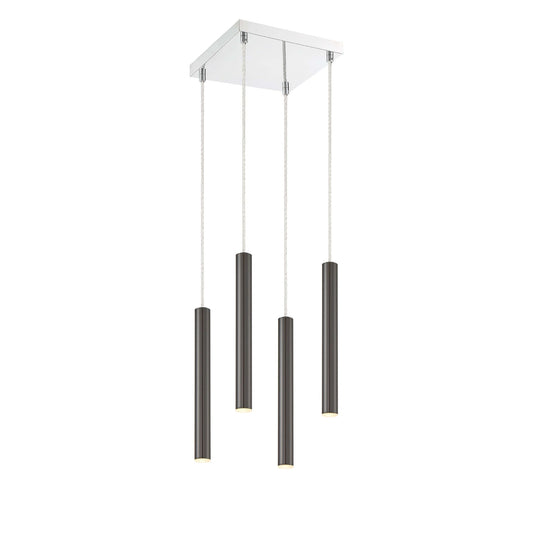 Forest LED 4 Light Chandelier Chrome