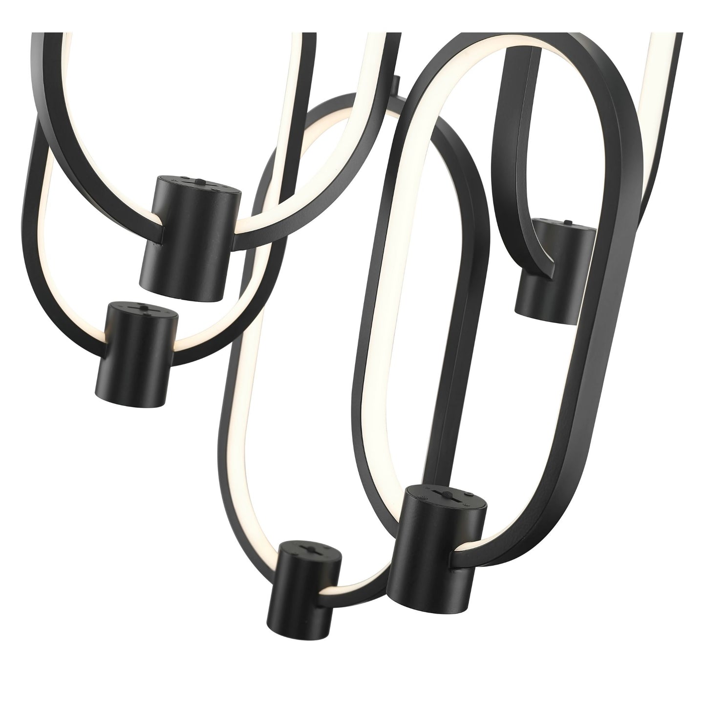 Saros LED 5 Light Chandelier Matte Black