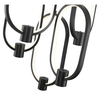 Saros LED 5 Light Chandelier Matte Black