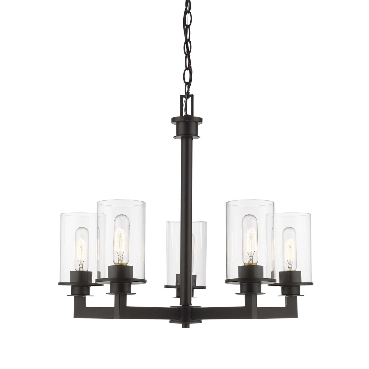 Savannah 5 Light Chandelier Bronze